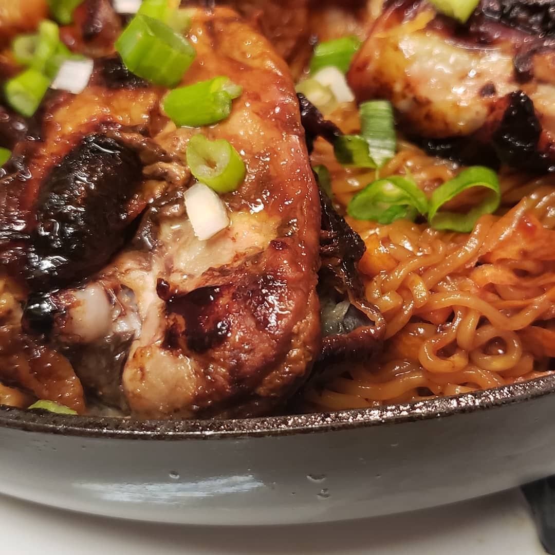 Thai Chicken Thighs and Noodles