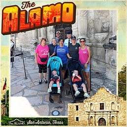 Family picture at the Alamo.